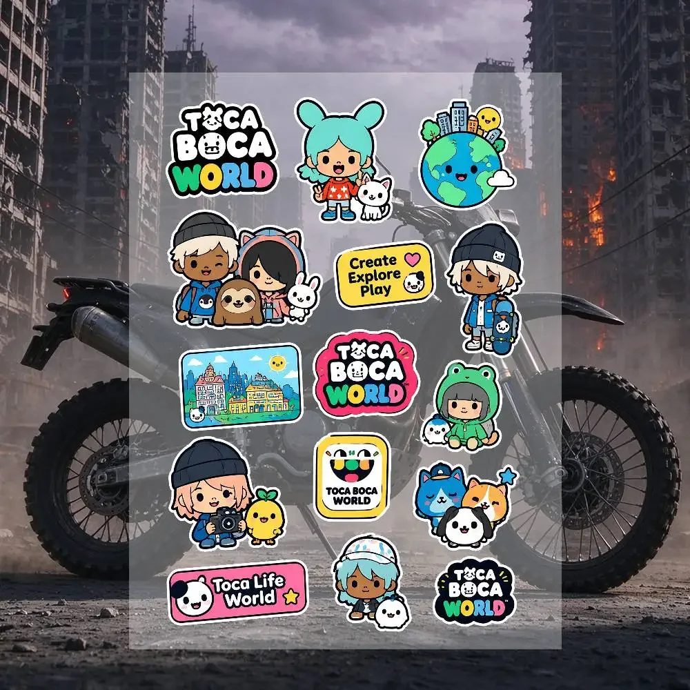 T-Toca B-Boca World Stickers Moto Sticker Auto Body Bumper Windows Motorcycle Laptop Walls Vinyl Decal Car Tuning Accessories