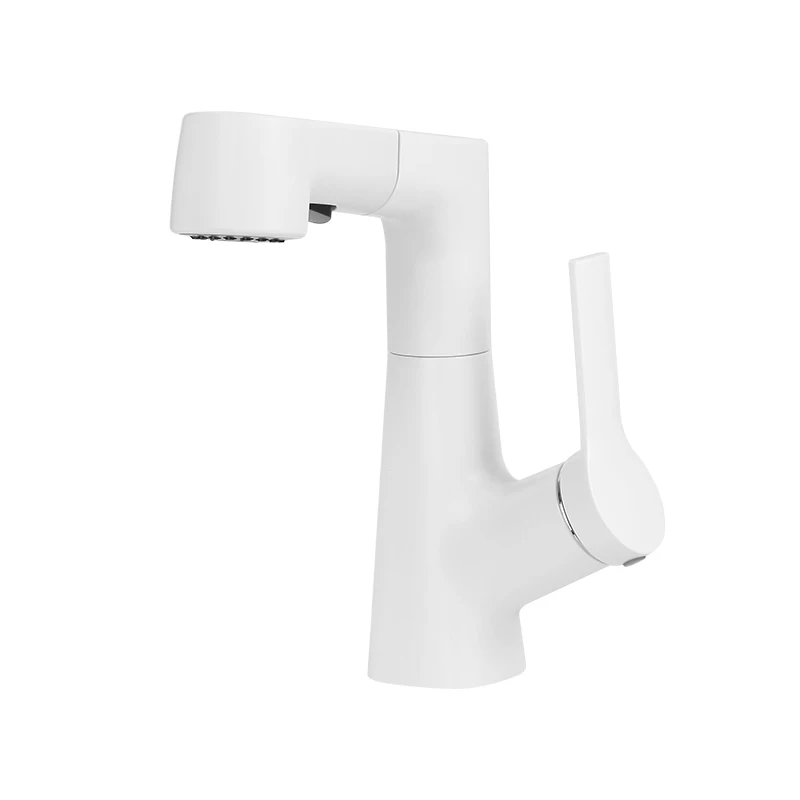 

*Gun gray lift pull-out multi-functional faucet all-copper bathroom face wash basin hot and cold faucet