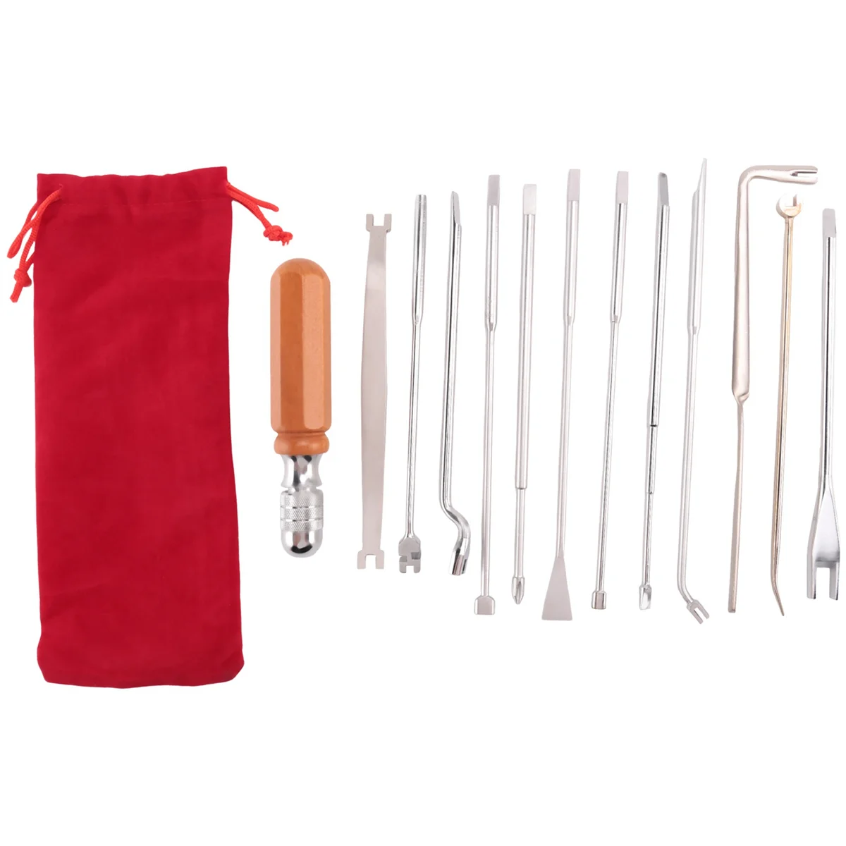 13 pçs ferramenta de afinação de piano ferramenta de manutenção de afinação de piano kit de ferramentas de afinação de piano com chave de afinação