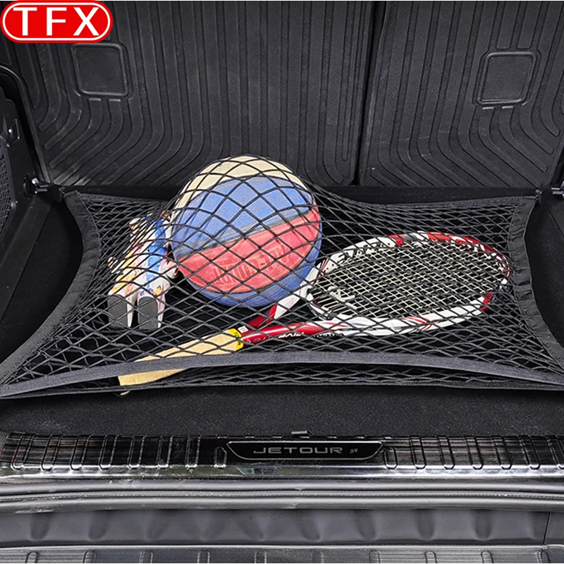 For Chery Jetour T2 2024 2023 Car Styling Trunk Storage Net Pocket Luggage Anti Slip Fixing Trunk Storage Net Auto accessories