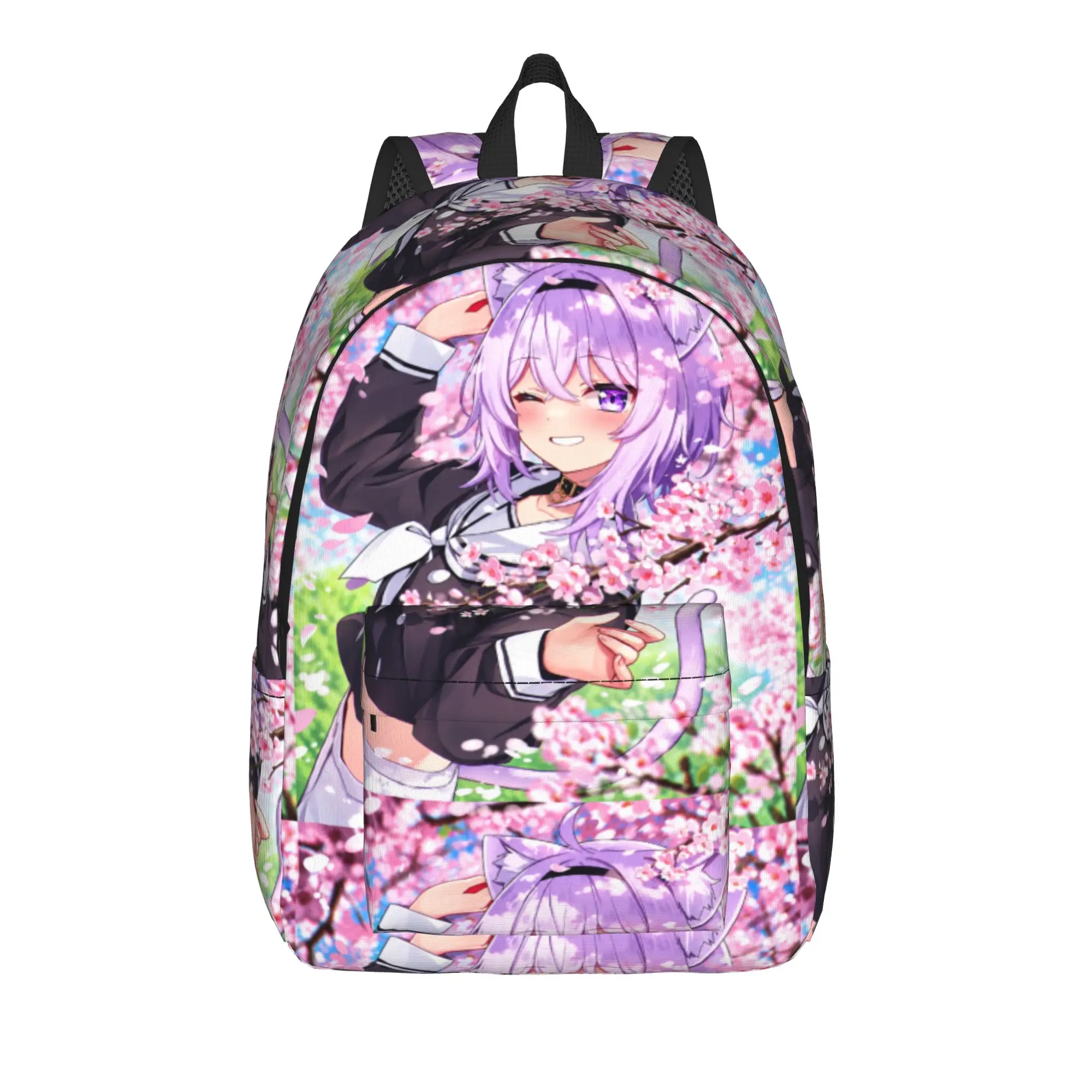 Hololive Gamers Nekomata Okayu Sakura(1) Backpack Teen  Pattern Backpacks Polyester Casual School Bags Travel Colorful Rucksack