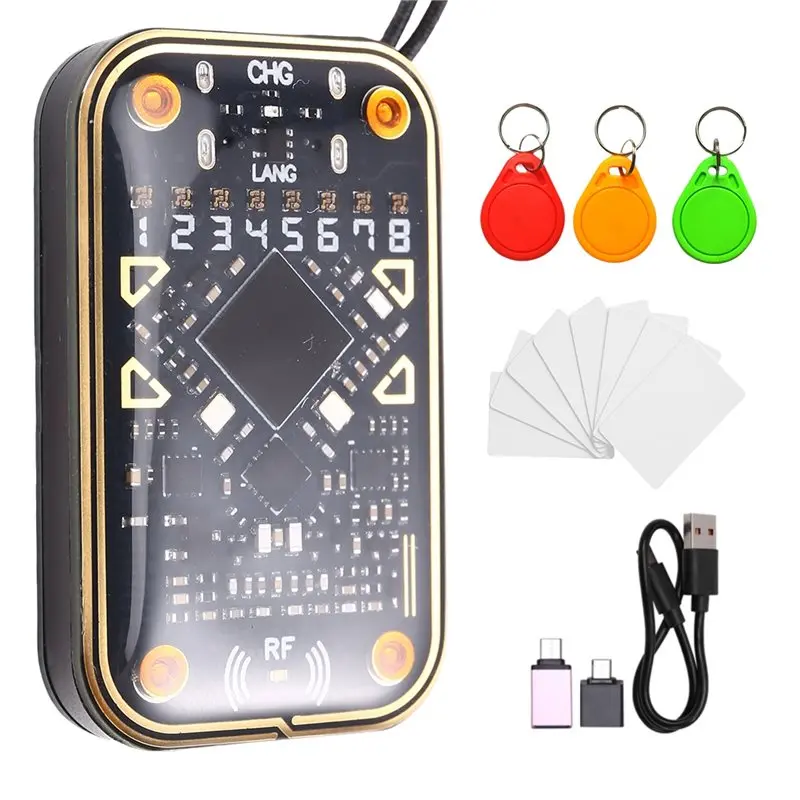 [NEW!A25P】 RFID Smart Chip Reader Emulator Chameleon Ultra V2.0 125Khz 13.56Mhz Card Decode Duplicator 3Xuid Key+ 8Xuid Card