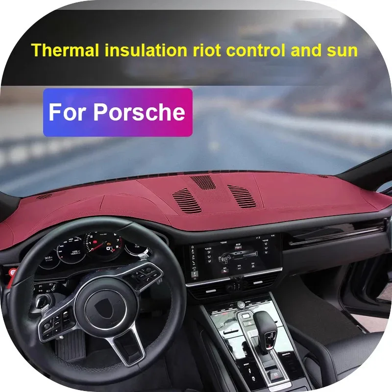 Car Dashboard Cover Console Instrument Sunshade Anti-UV Carpets Protection Mats LHD For Porsche Cayenne Panamera Macan 718
