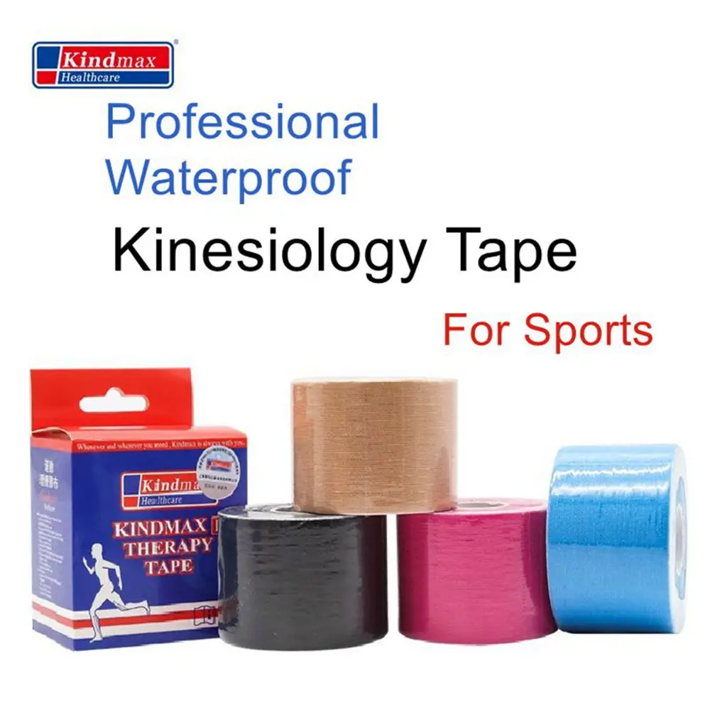 Kindmax High-end Professional Waterproof Kinesiology Tape Cotton Highly Viscous Sports Match Accessory Elastoplast For Muscle