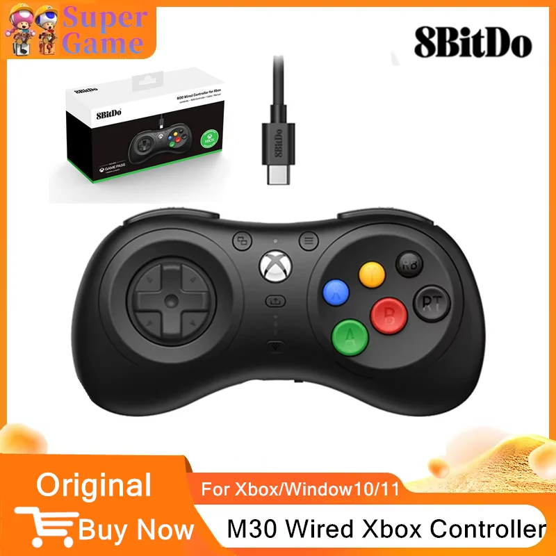 

8BitDo M30 Gamepad Wired Controller for Xbox Series X|S, Xbox One, and Windows with 6-Button Layout - Officially Licensed