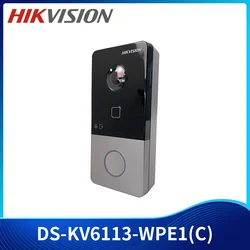 Hikvision-timbre de casa inteligente, intercomunicador de vídeo IP POE, WIFI, desbloqueo por aplicación, inalámbrico, Deurbel, para Villa, DS-KV6113-WPE1(C)