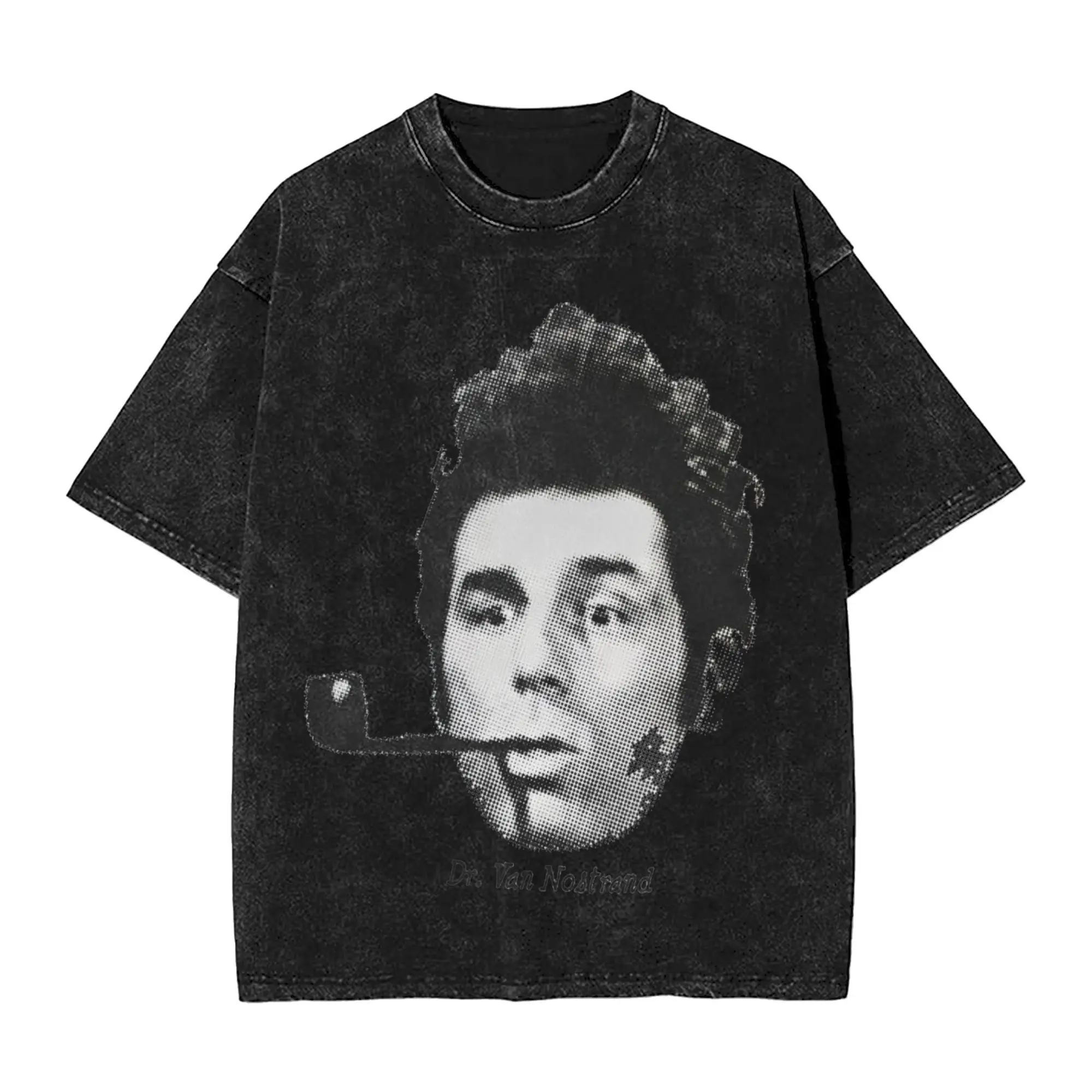 

Футболка Harajuku Washed Dr Van Nostrand Seinfeld Kramer Seinfeld Свободные футболки Футболка для отдыха для мужчин Летние повседневные футболки Y2K