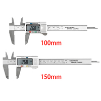 150mm 100mm Electronic Digital Caliper Carbon Fiber Dial Vernier Caliper Gauge Micrometer Measuring Tool Digital Depth Ruler