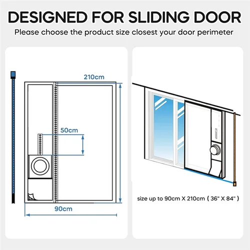 Imagen 2 del producto Kit de ventilación de CA portátil A71P, kit de ventilación para aire acondicionado portátil y secadora