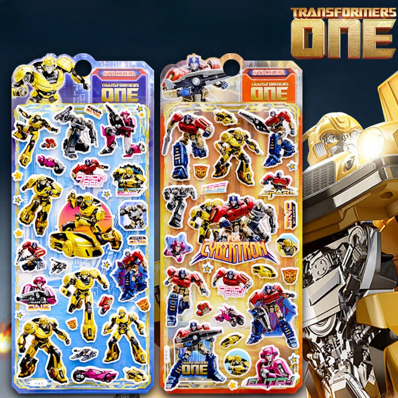 Transformers 3D Bubble Stickers Kids Optimus Prime Bumblebee Toys Cell Phone Case Laptop Mug Luggage Reward Stickers Wholesale