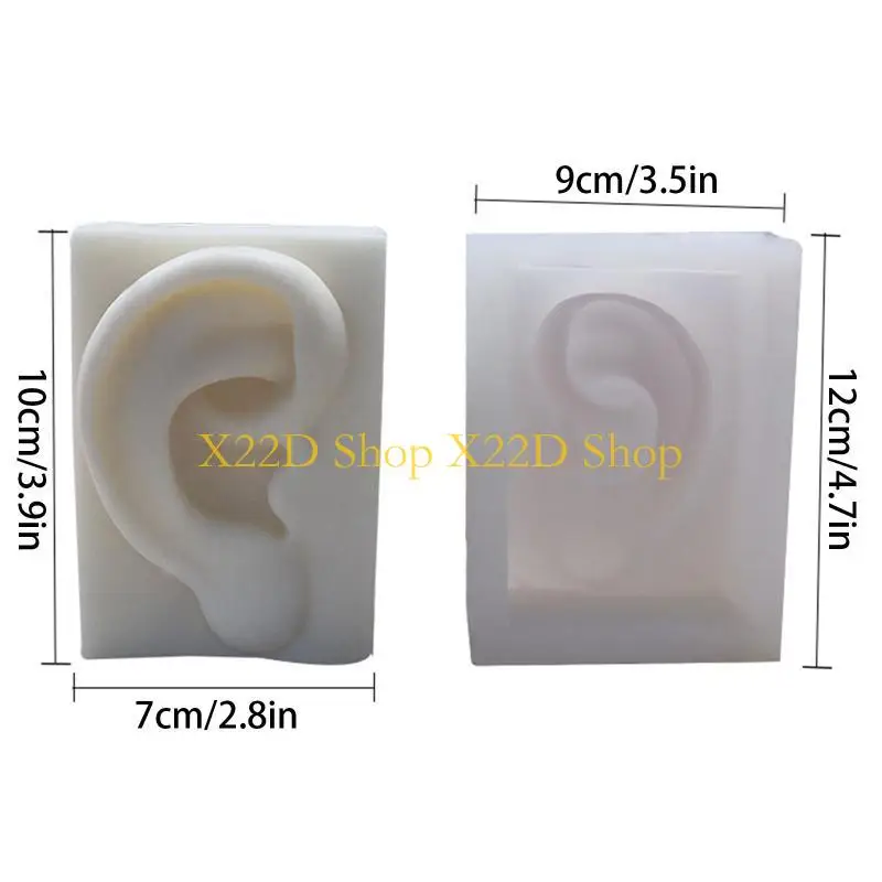 

X22D гибкая форма для уха, рта, носа, смолы, многоразовая силиконовая форма для литья для DIY ювелирных изделий, мыла,