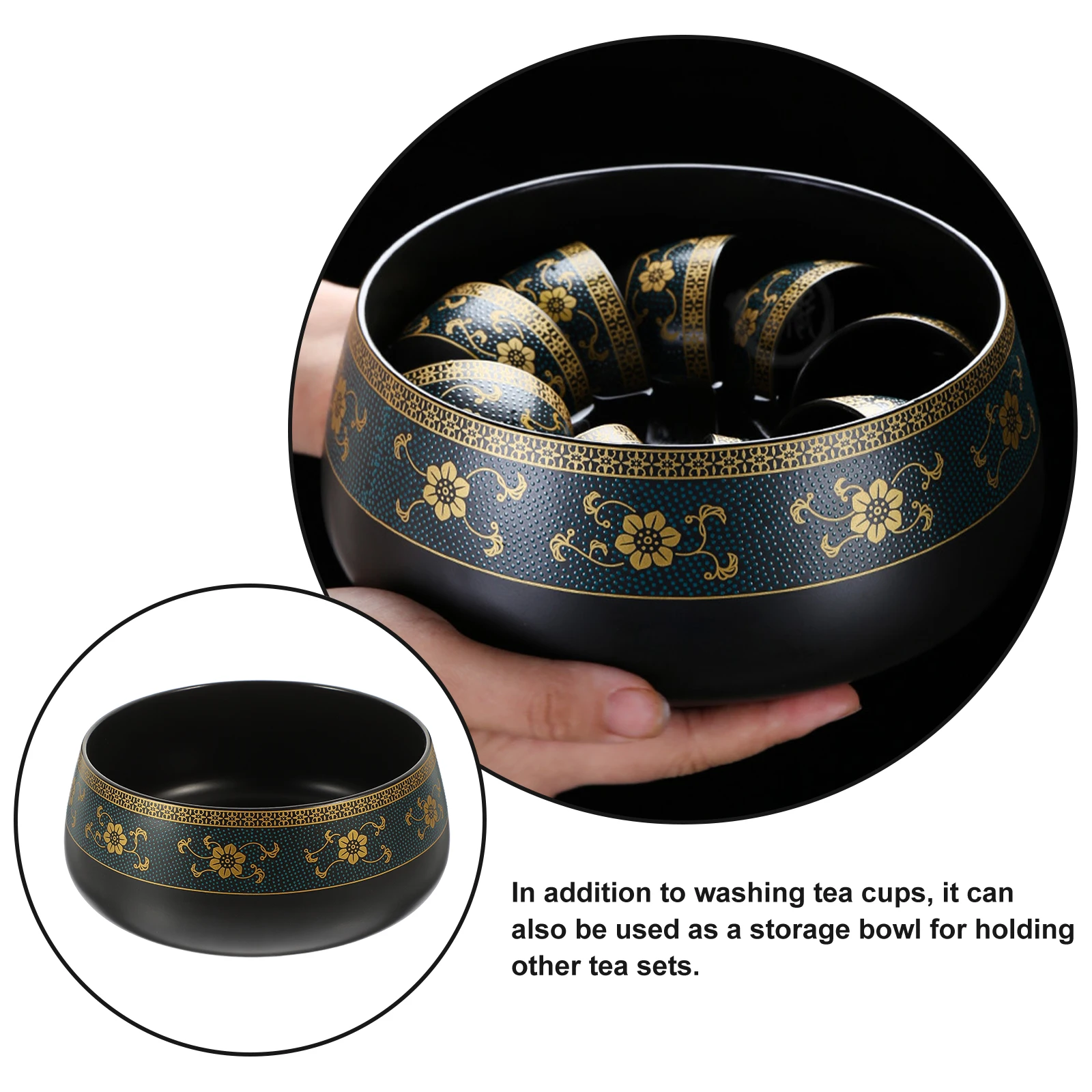 

1 шт. керамическая чаша для мытья чая 1200 мл гладкая глазурь чаша для хранения декоративная раковина для кунг-фу чайные аксессуары день рождения банкетки