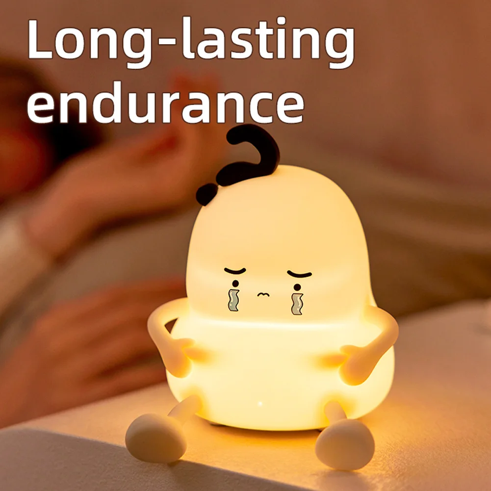 Lampe potelée aste USB pour enfants, veilleuse mignonne, veilleuse de pépinière à intensité variable, minuterie de 30 minutes, décoration de chambre de bébé, 3 niveaux