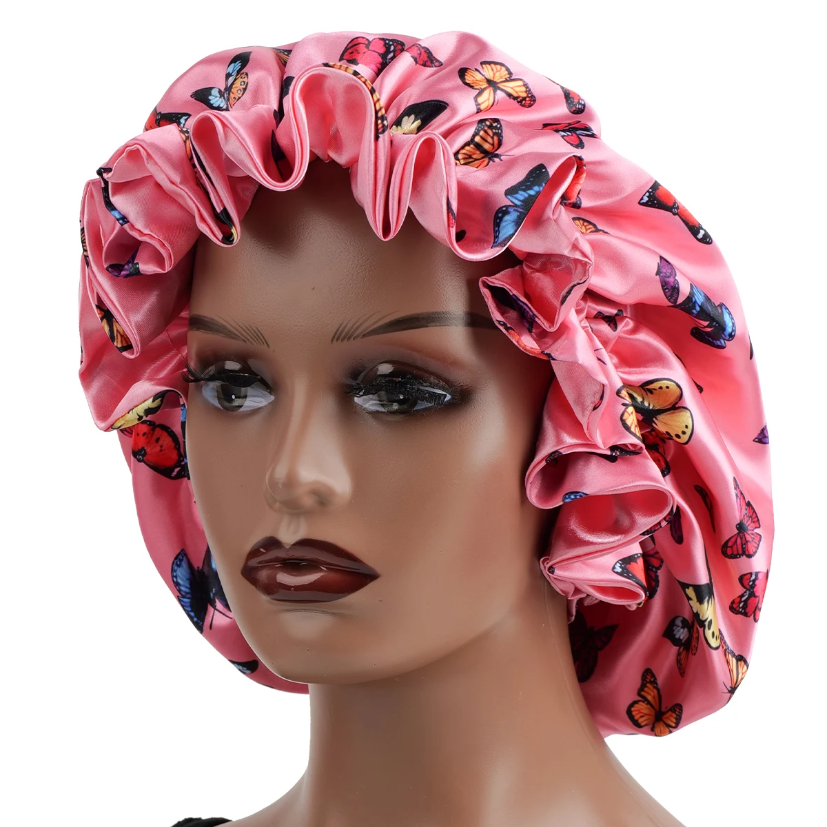 1Pc Double-Layered Lace Hair Bonnet Can Be Worn on Both Sides Versatile Cap for Men And Women