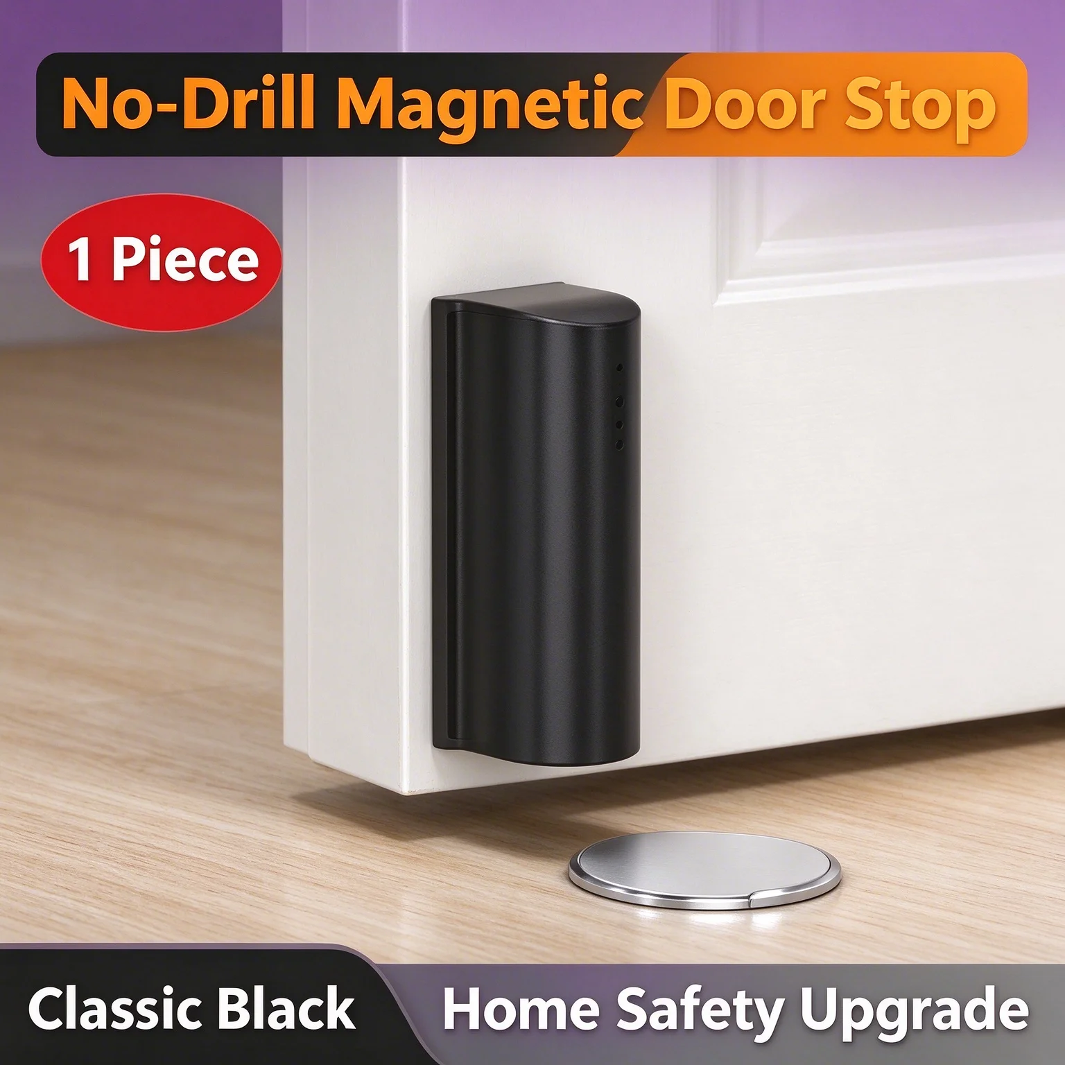 Indoor Hidden Magnetic Door Stopper Bumper Door Seat Wall Protector Shock‑Proof Stylish Home Decoration Furniture Hardware