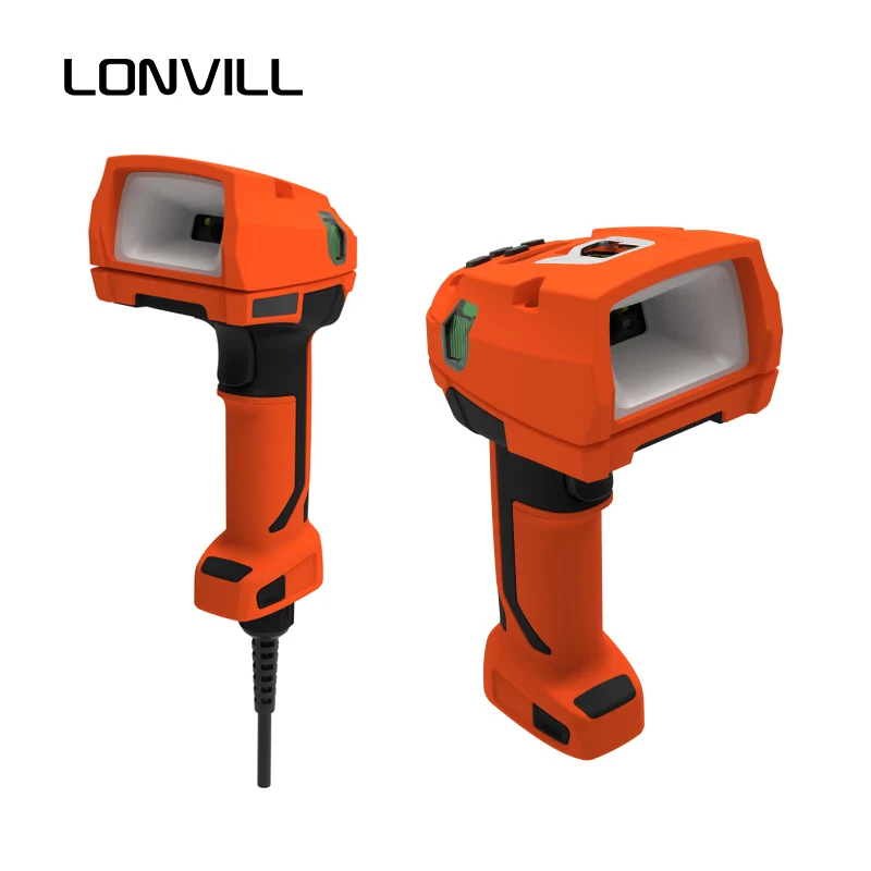 LONVILL Scanner de código de barras portátil Leitor DM industrial Ethernet Profinet TCP Modbus Leitores DPM Escáner sem fio com fio robusto