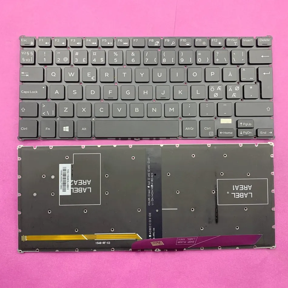 

Nordic backlit Keyboard For DELL latitude 11 5175 5179 vrnue 11 pro 5130 7130 Series DPN 015GDY ND Layout