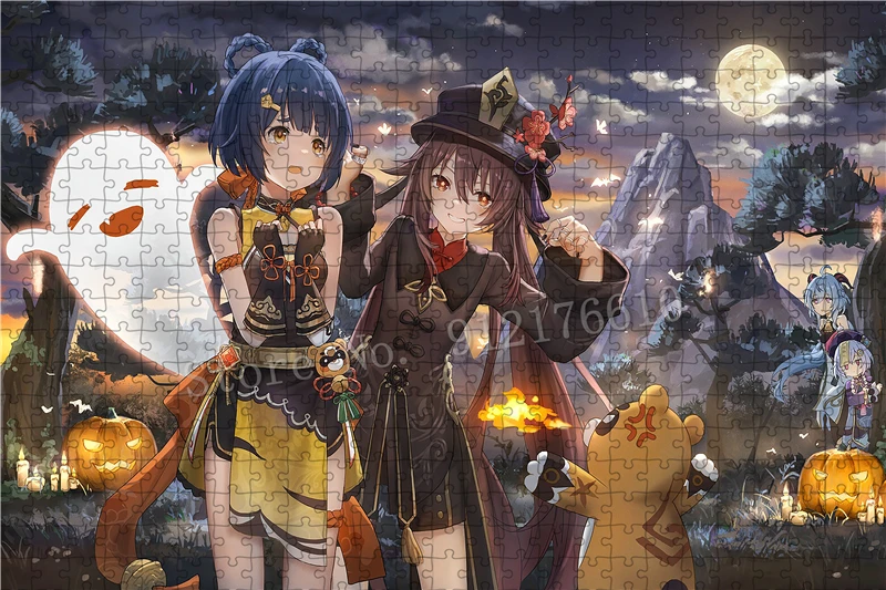 300/500/1000 ชิ้น Genshin Impact ปริศนาจิ๊กซอว์ Geek เกมสร้างสรรค์การศึกษาปริศนาที่กําหนดเองสําหรับผู้ใหญ่ของเล่นตกแต่งบ้าน