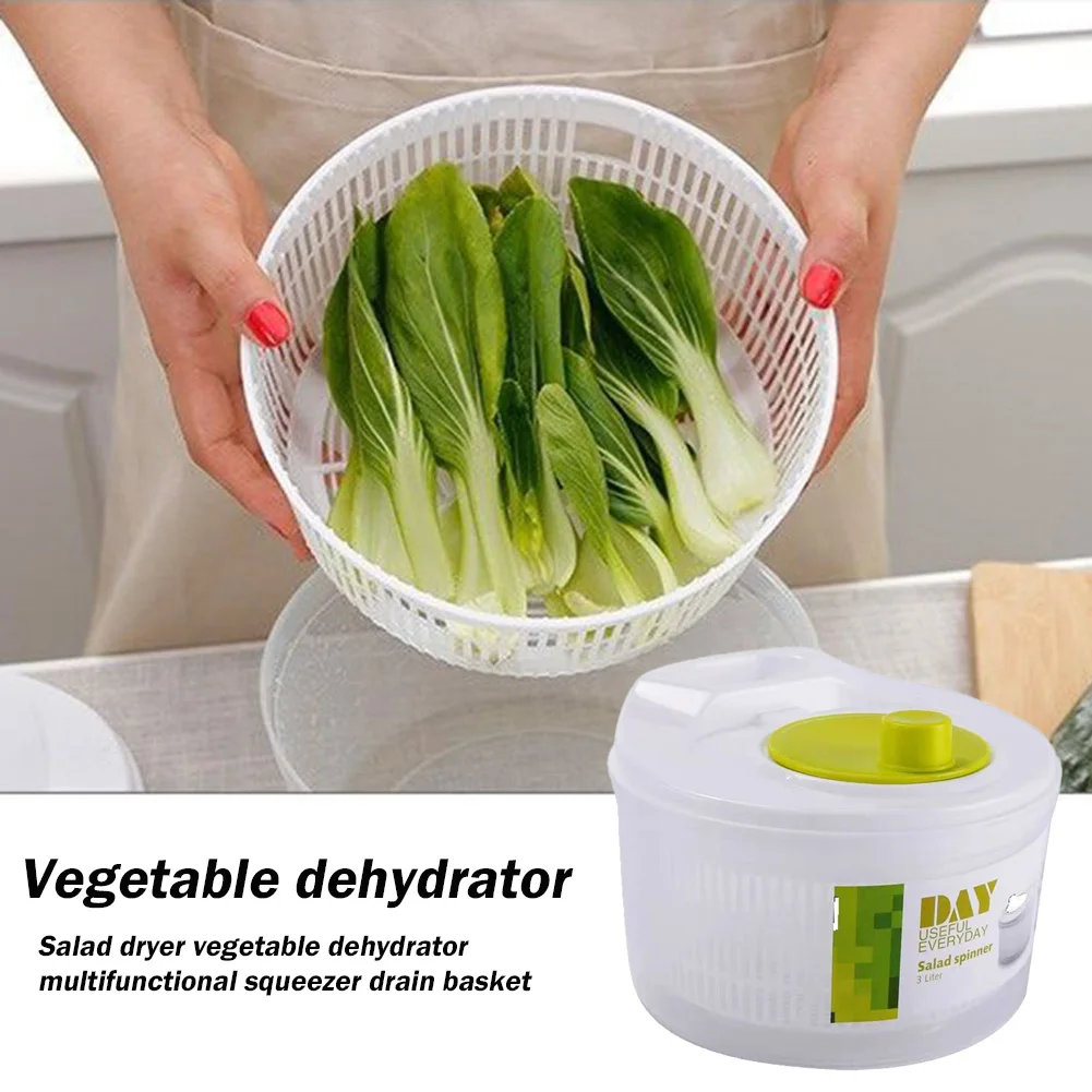 

Vegetable Washer with Bowl & Colander Manual Lettuce Dryer BPA Free Pump Spinner for Washing Cleaning & Drying Greens Vegetables