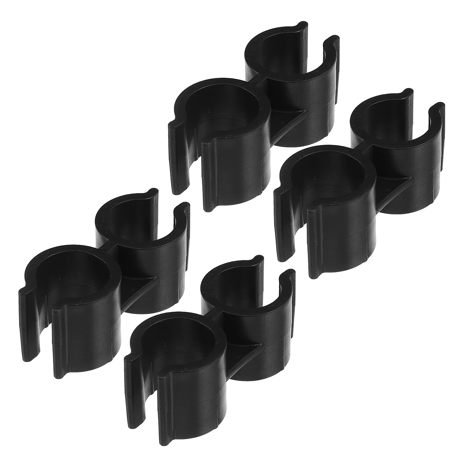 

4pcs Double Tube Clamp Plastic Broom Dustpan Clip For 1.8-2Cm Pipes Easy Install No Tools Required Broom Attachment Connector