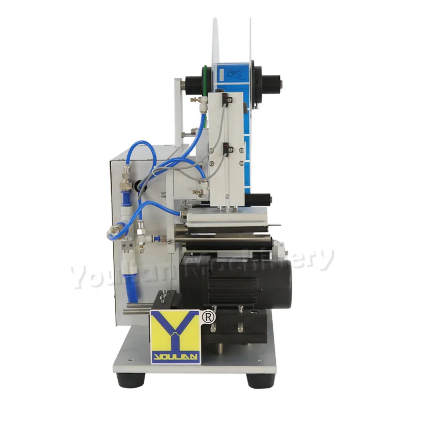 MT-60 Tabletop Piston Square Bottle Label Applicator Box Carton Bags Plane Labeling Sticker Machine