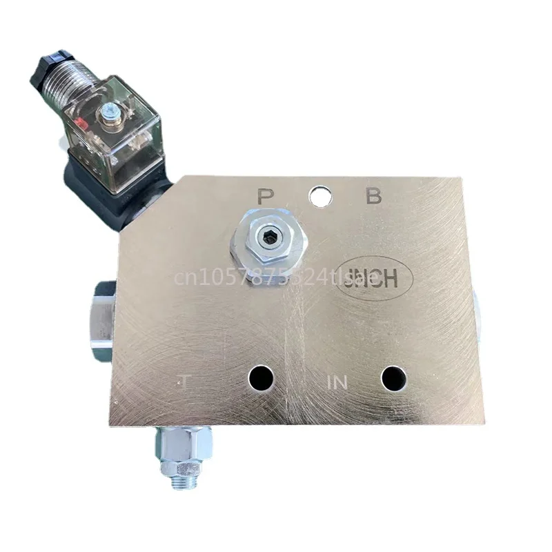 Breaker hammer piping system 3/4 valve 12vdc Hydraulic backhoe loader flow divider control valve for hydraulic rock