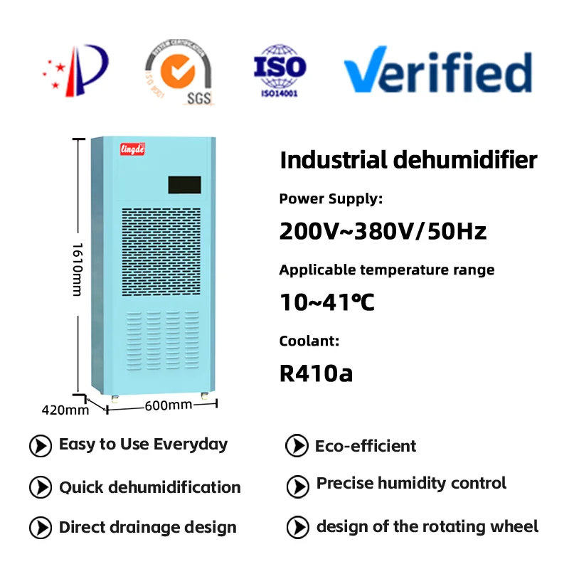 New Electric Industrial Air Dehumidifier 380V 2900W for Greenhouse Restoration