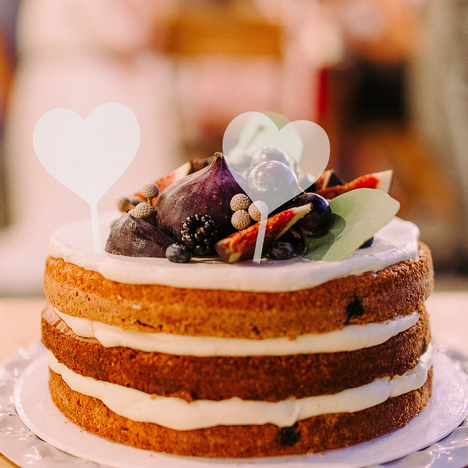 

15Pcs Transparent Blank Acrylic Cupcake Toppers DIY Cake Picks Creative Birthday Party Decoration Dessert Cake Supplies