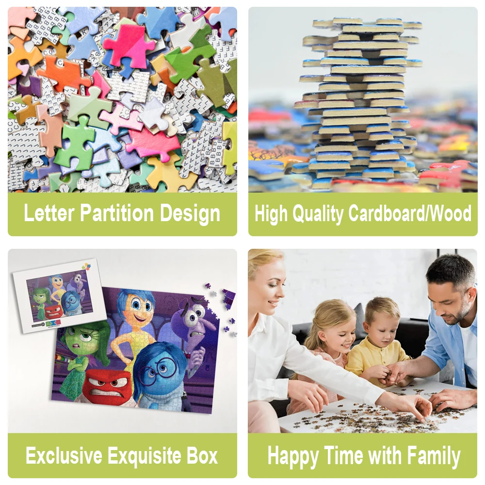 インサイドアウト漫画ジグソーパズルゲーム大人のための簡単/難しいマルチ仕様パズルモンテッソーリ教育玩具最高のギフト