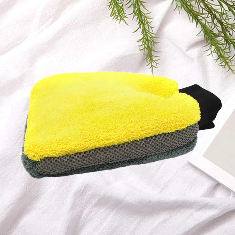 

Waterproof Car Wash Gloves Double Side Microfiber Auto Wash Mitt Super Absorption Detergency Tool For Cars Glass Floor