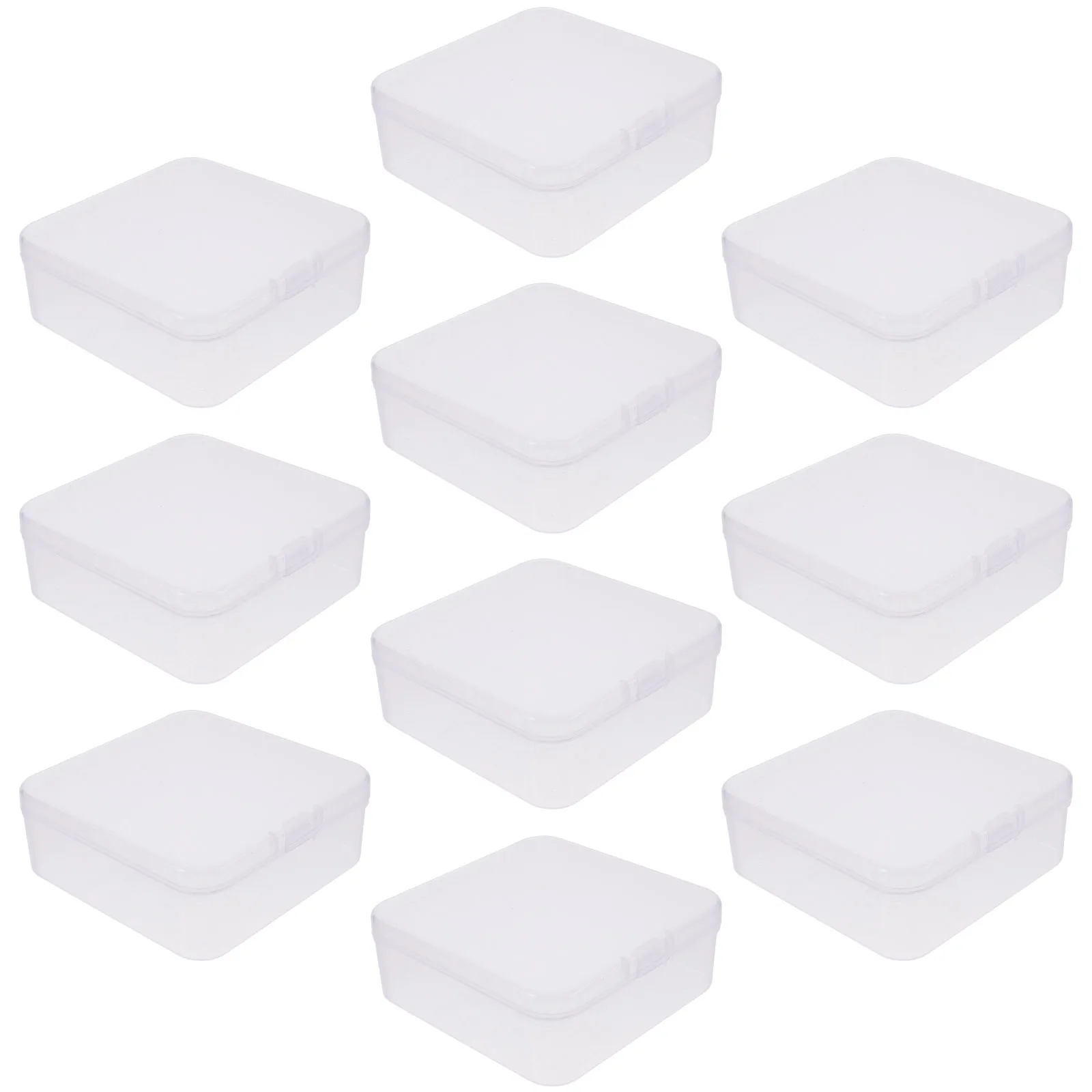 

10Pcs Transparent PP Soap Box Square Design Travel Storage Holder Bathroom Dish Traveling Soap Box Bathroom Supplies