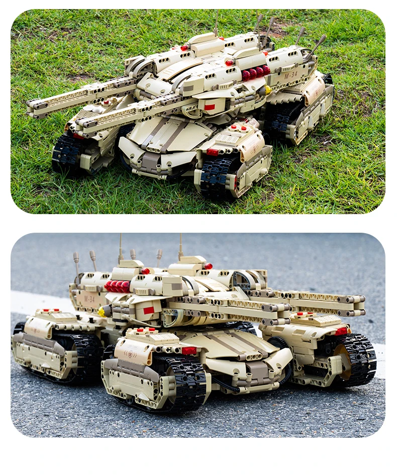 MOULD KING 20011 Technical Car Toys The MOC-59688 APP&RC Motorized Mammoth Tank Model Building Blocks Bricks Kids Christmas Gift