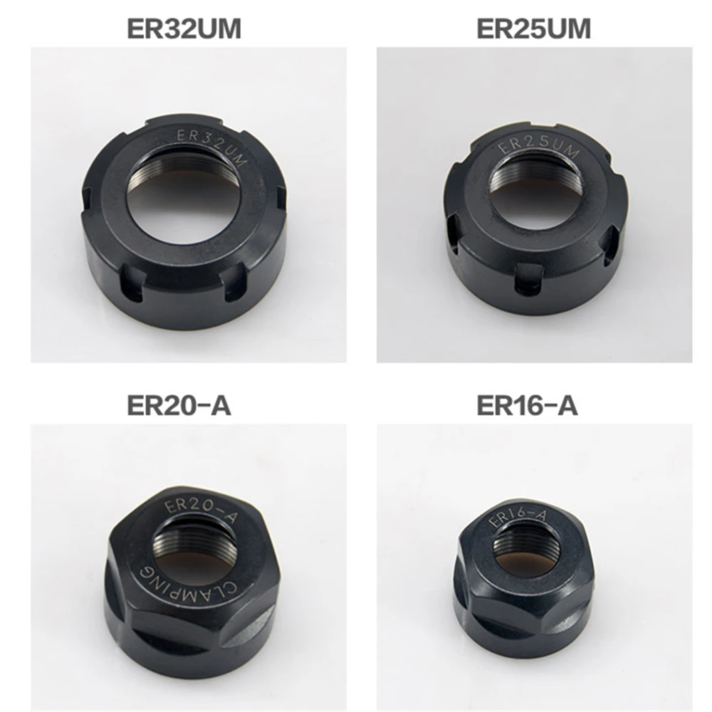 ER Nut ER8 ER11 ER16 ER20 ER25 ER32 Nut CNC Router Engraving Nuts ER High Precision Machine Nut ER Collet Accessory Sparepart