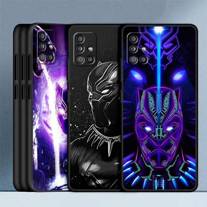 Black Panther Hero Case For Samsung Galaxy A52 A53 A12 A13 A32 A71 A33 A21s A23 A31 A22 A72 A03 A14 A54 A34 A24 Soft Phone Cover