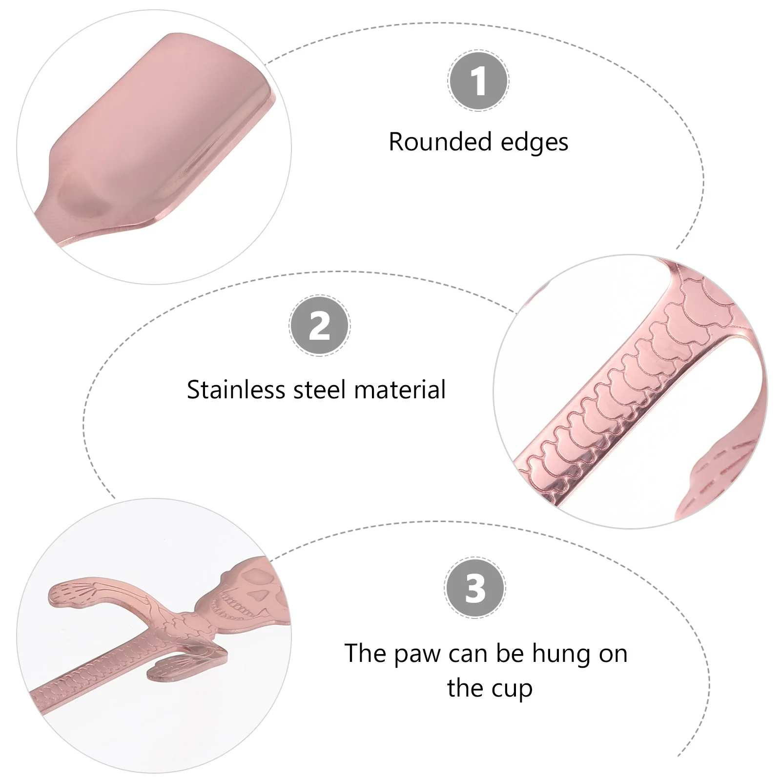 

2Pcs Premium Stainless Steel Skull Spoons Creative Chic Design Safe Usage Coffee Cake Dessert Portable Lightweight