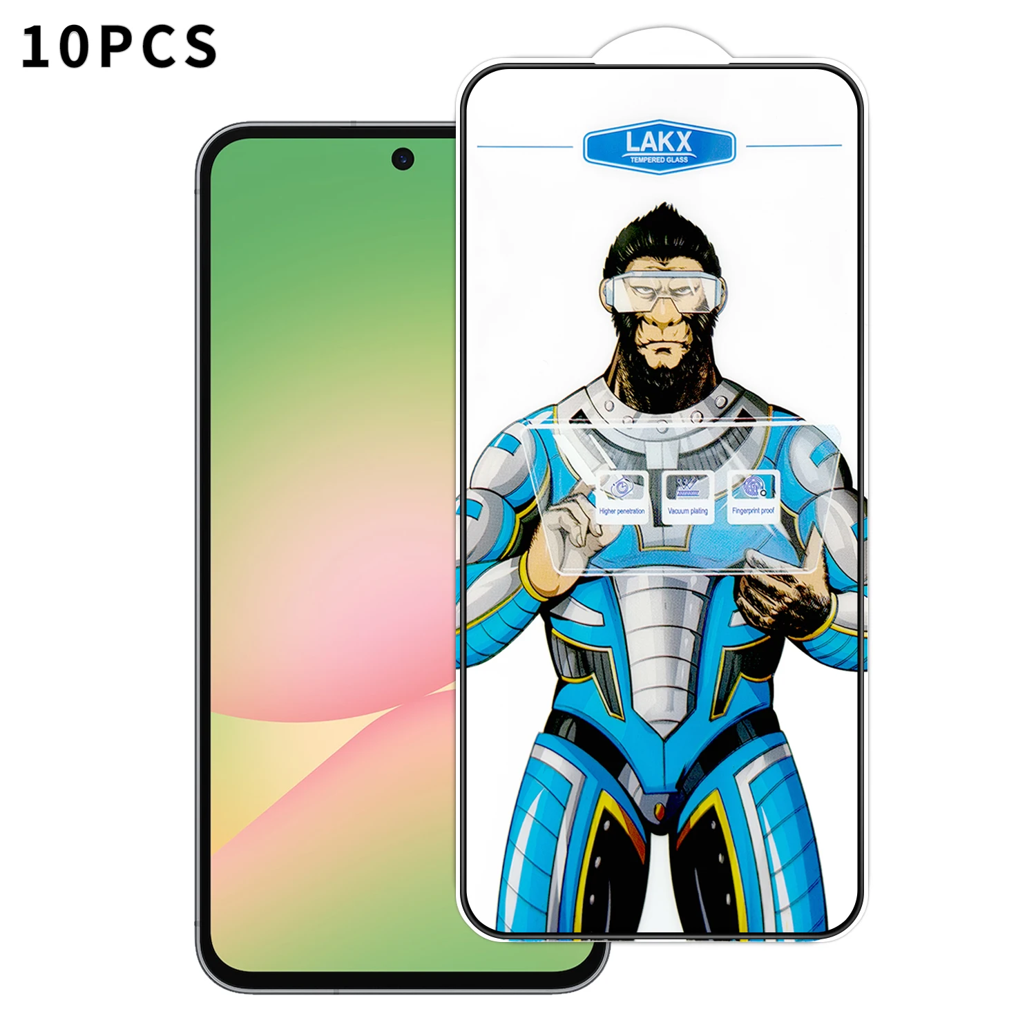 For Samsung Galaxy A56 5G 10Pcs High Definition Tempered Glass Anti-fingerprint Anti-static Electroplating Full Screen Protector