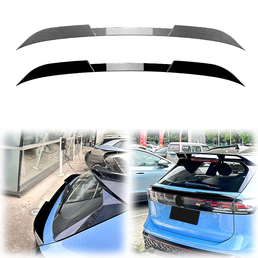 

2024 To Up For VW Tiguan MK3 Rear Mid Spoiler Wing Lip By High Quality ABS Gloss Black Carbon Fiber Look Body Kit Accessory