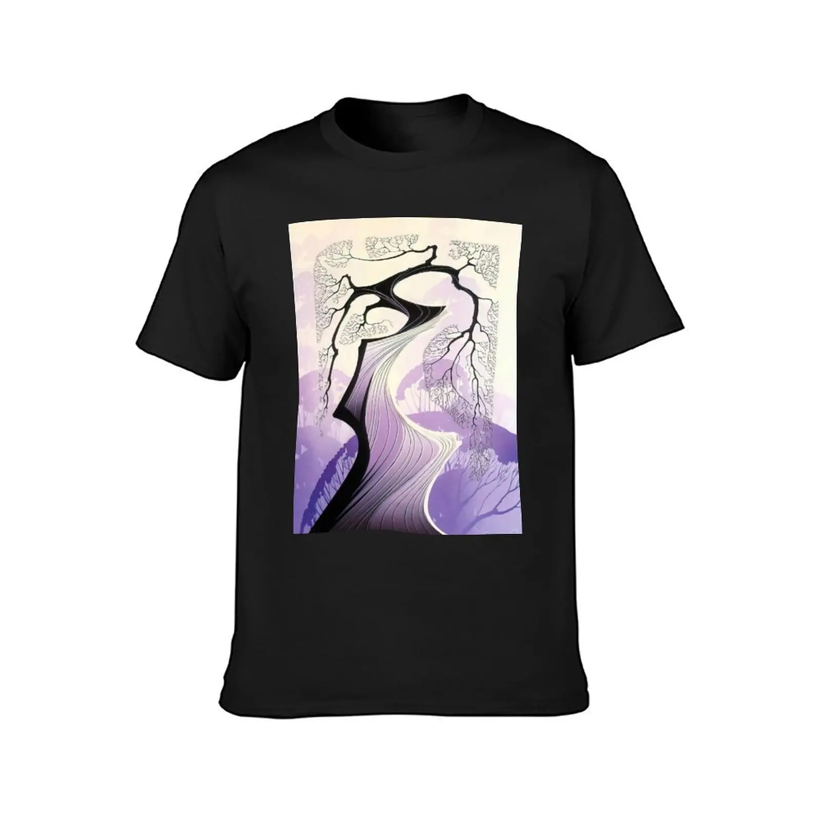 Eyvind Earle T-Shirt summer top sweat hippie clothes Aesthetic clothing plain black t shirts men