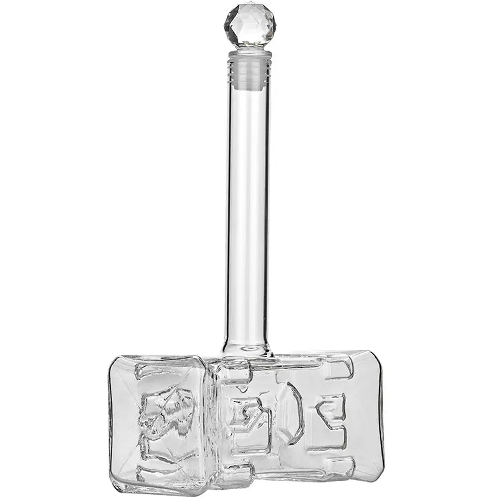 Clear Shaped Wine Decanter for Whiskey Vodka Liquor Aeration Enhances Flavor and Aroma Elegant Home Bar Gift