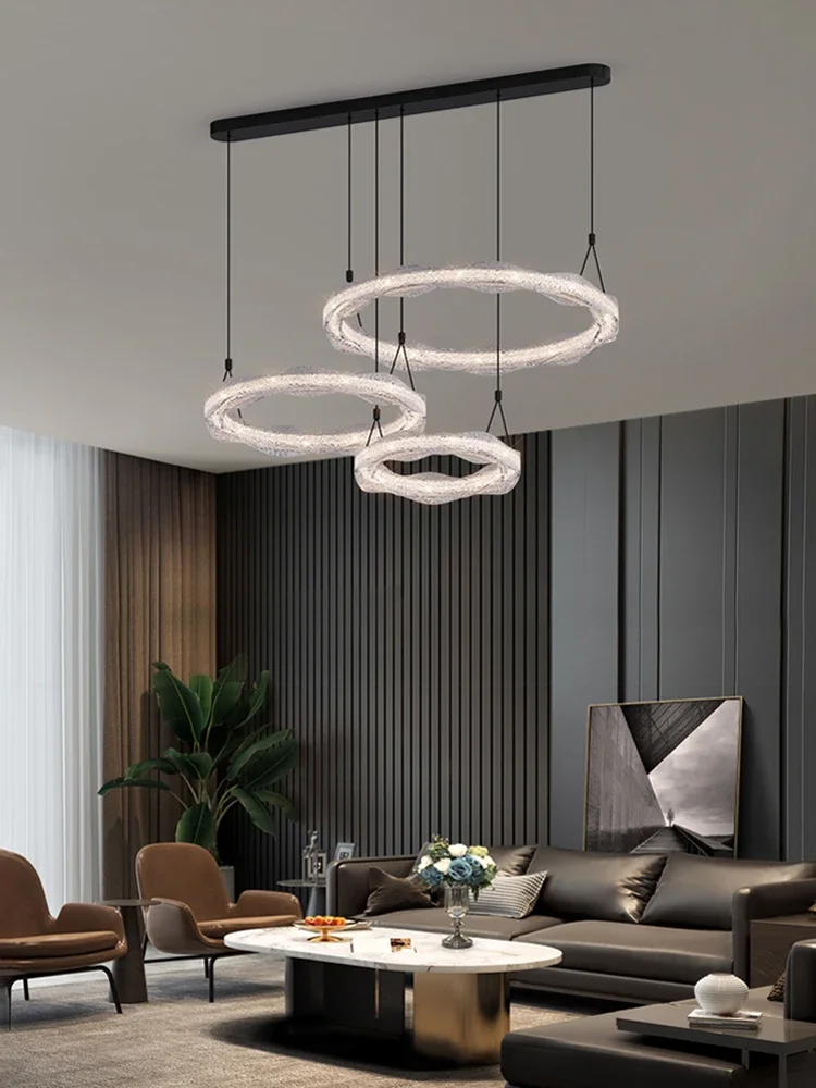 الحديثة الفاخرة الثريا الإيطالية الفنية الراتنج حلقة مستديرة غرفة المعيشة ضوء السقف العناية بالعين