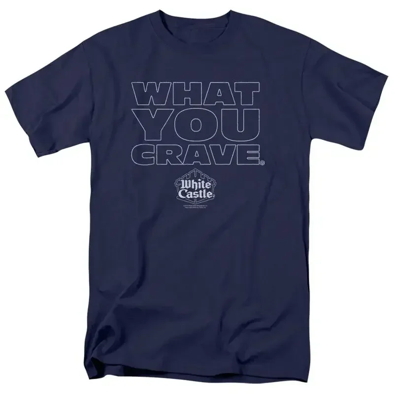 White Castle Craving T Shirt Mens Licensed Hamburger Navy