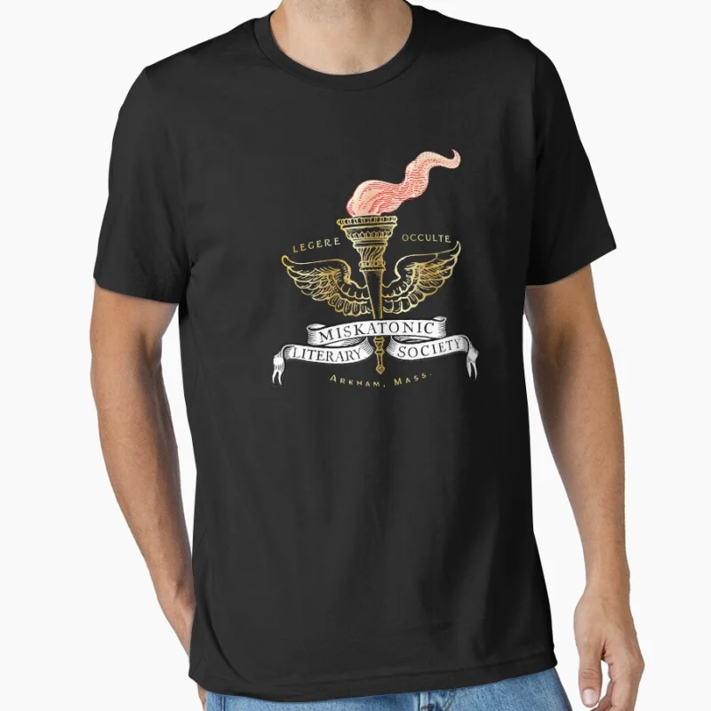 

Miskatonic Literary Society Scary Halloween Gift T shirt Large size Tops Horror Cthulhu Scifi Printed clothes