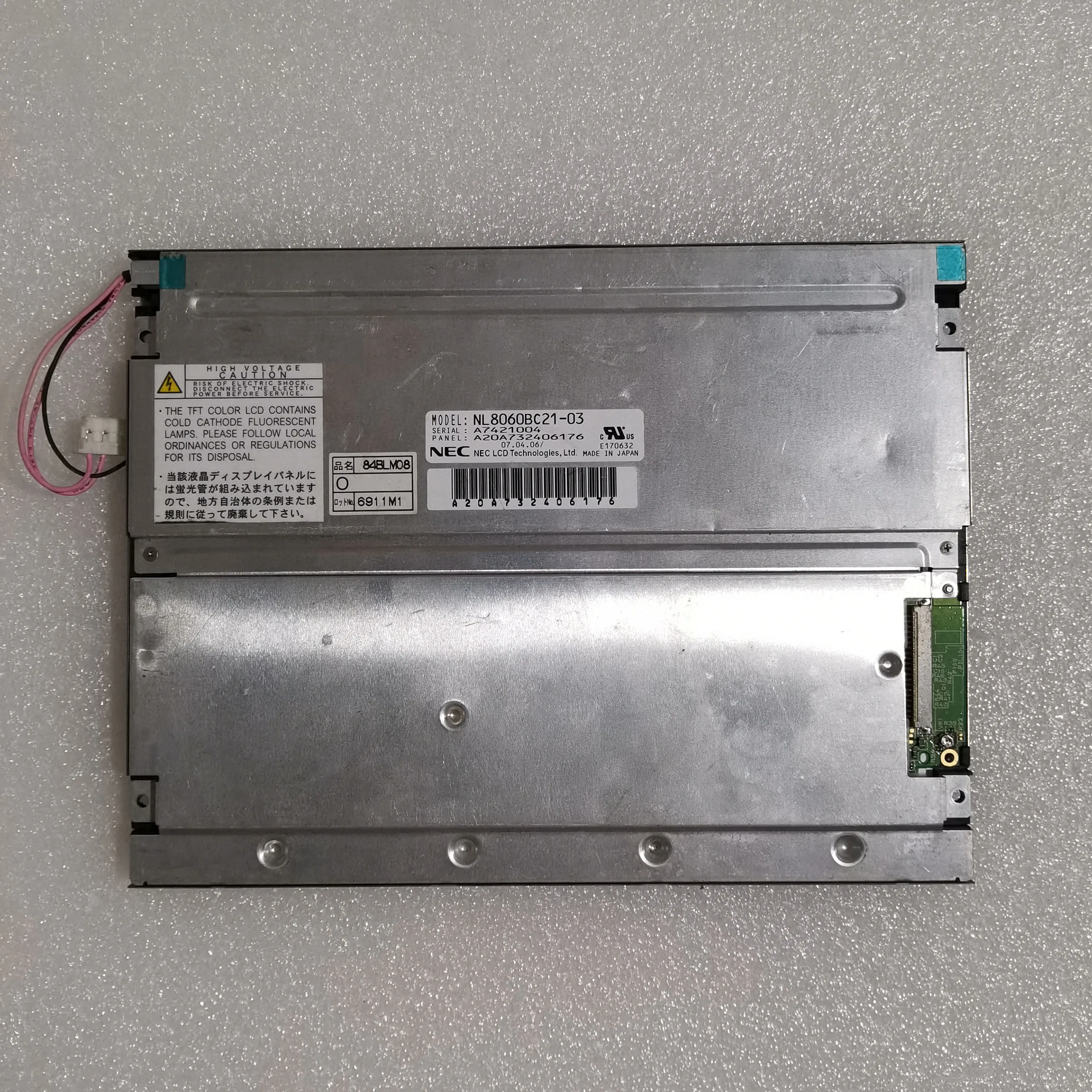 NL8060BC21-03 LCD Display Screen Panel Reparatur Repalcement