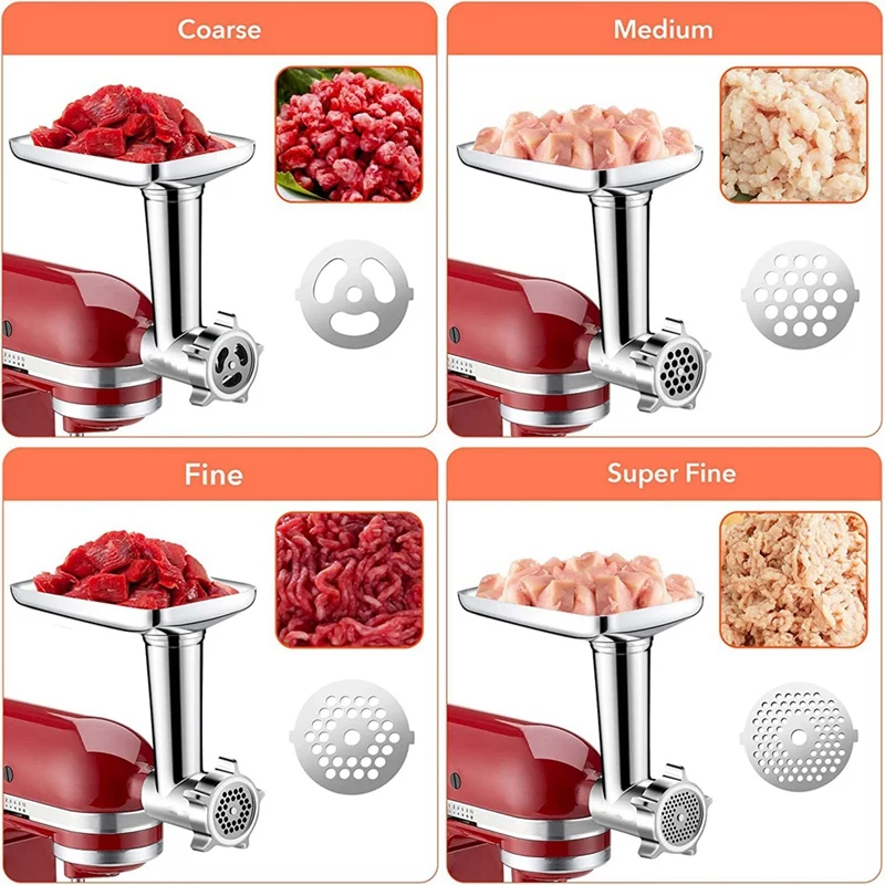 Vleesmolen Messen Bevestiging Worst Stuffer Accessoires Voor Kitchenaid Stand Mixer Alle Metalen Vleesmolen Voor Voedsel