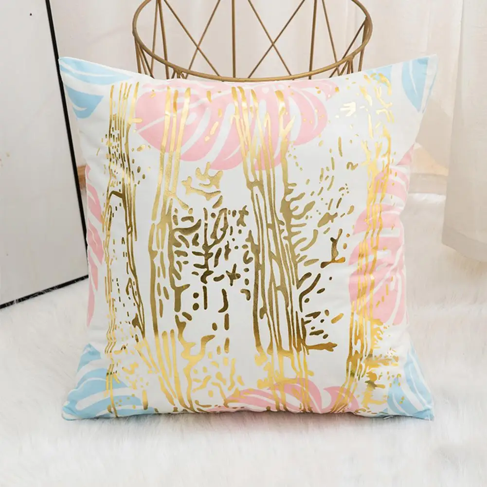 Modern Pillow Cover Soft Vintage Decorative Pillowcase with Zipper Closure Washable Tear-resistant Short Plush Hair Cover