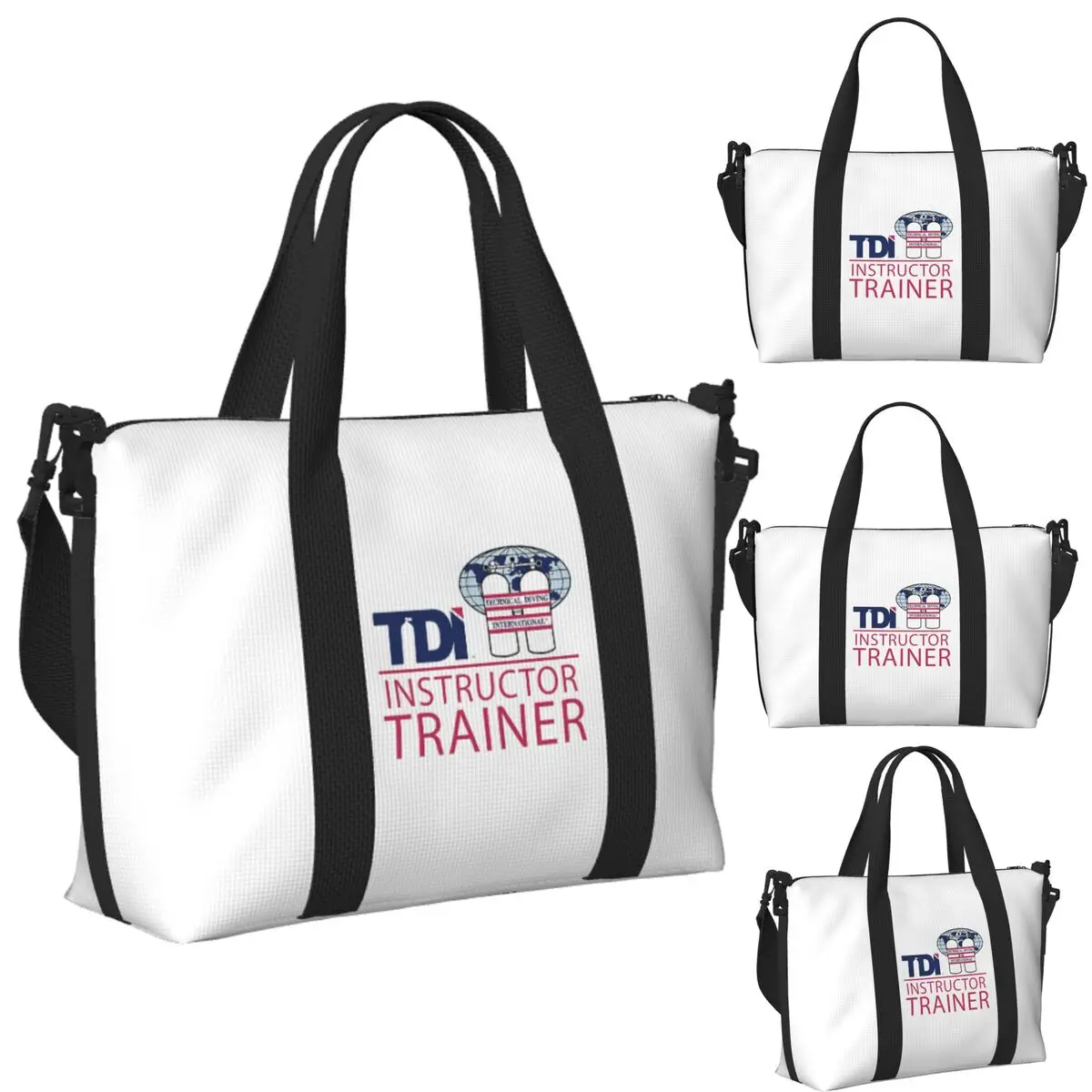 

Technical Diving International (TDI) - Instructor Trainer Beach Travel Bag Tote Bags for Gym Women Shopping Duffle Shoulder Bag