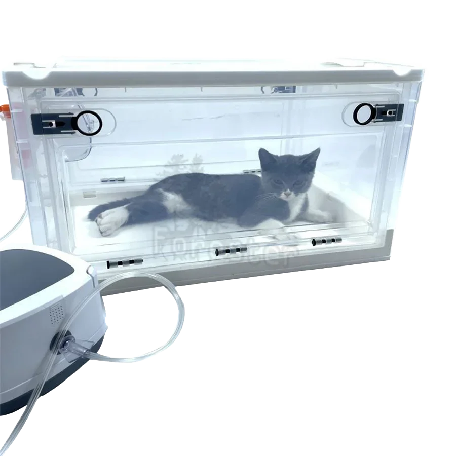 Pet Atomization Box Oxygen Room Foldable Easy To Carry Veterinary Nebulization Box Oxygen Cage for Veterinary Atomization Box