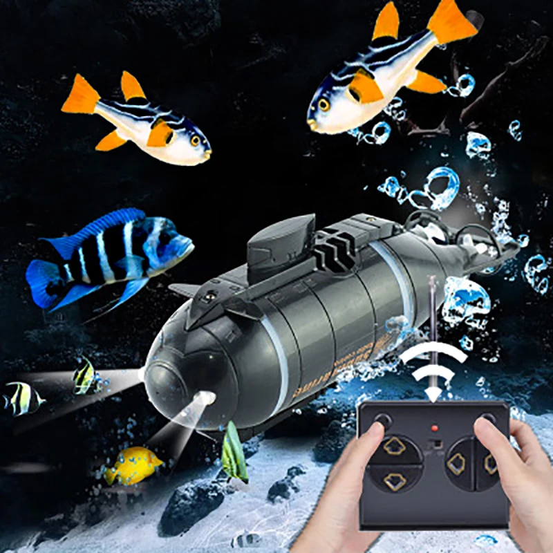 Remote Control Submarine Fish Tank Aquarium Toys for Kids Children Rc Boat Under Water Toy Boy Electric Ship Girl 6 8 Years Old