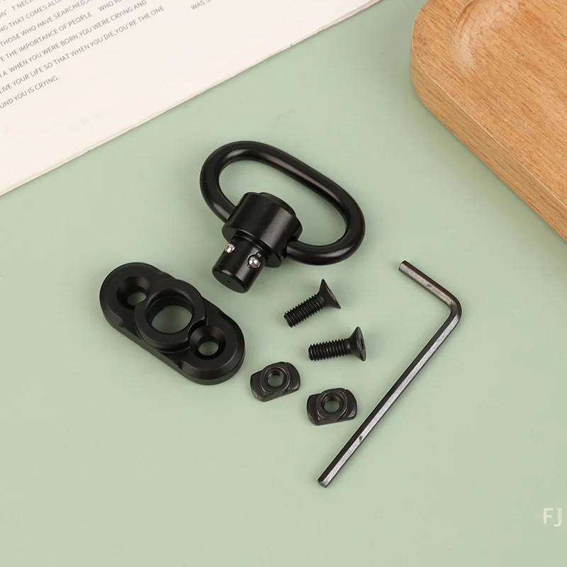 [YU]1.25” QD Sling Swivel Mount Heavy Duty Quick Detach Push Button Swivels For Two Point Sling 360°Rotatable Mount QD Sling