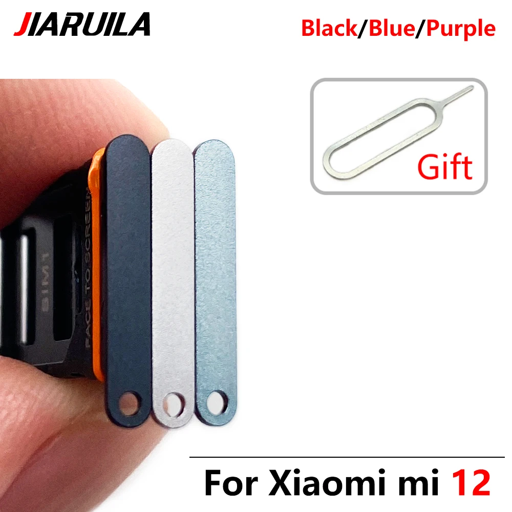 For Xiaomi 12 Card Tray Holder SIM For Xiaomi Mi 12 Micro SIM Card Slot Adapter With Pin Smartphone Replacement Parts